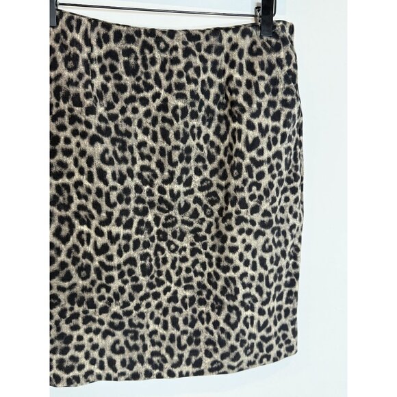 Cabi Skirt Womens Leopard Animal Print Pencil Size 6 S Tan Black Stretch Career - Picture 3 of 11